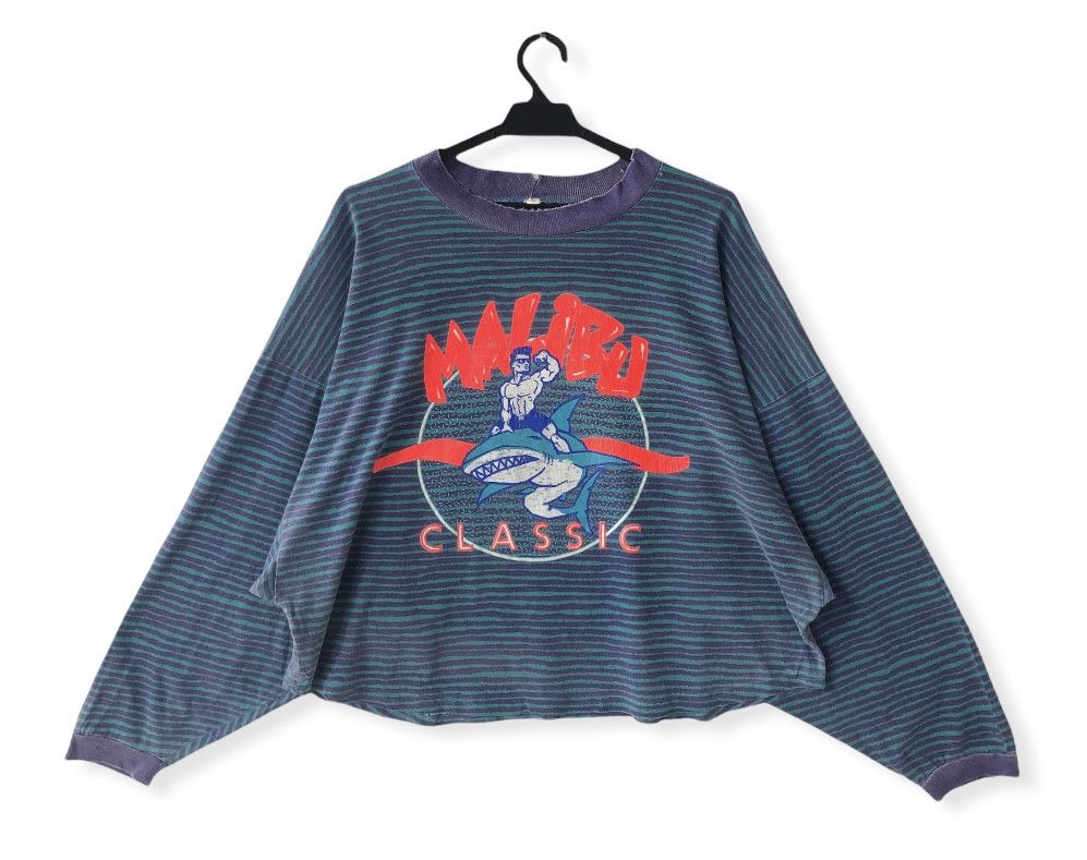 Vintage VINTAGE CRAZEE WEAR USA MALIBU SURF BATWING CROP L/S Size US L / EU 52-54 / 3 - 1 Thumbnail
