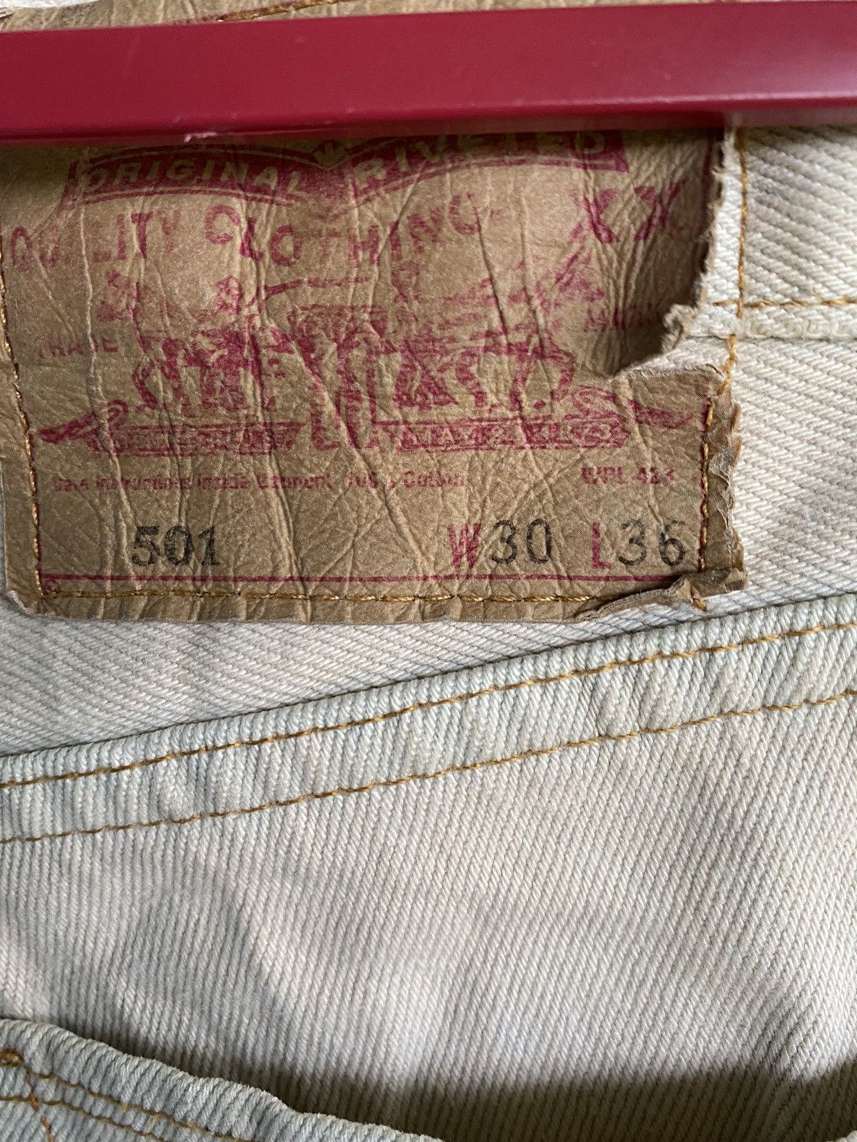 Levi's VINTAGE LEVIS 501 CUSTOM JEANS Size US 30 / EU 46 - 3 Thumbnail