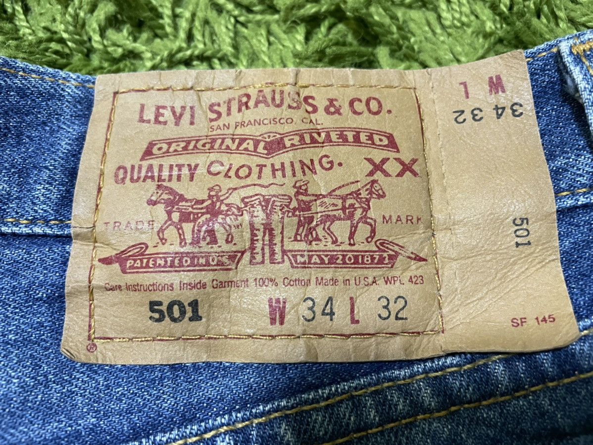 Levi's Levis 501 USA Distressed Vintage Look Size US 34 / EU 50 - 5 Thumbnail