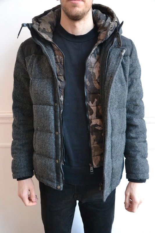 Moncler Guyenne Herringbone Wool Jacket
