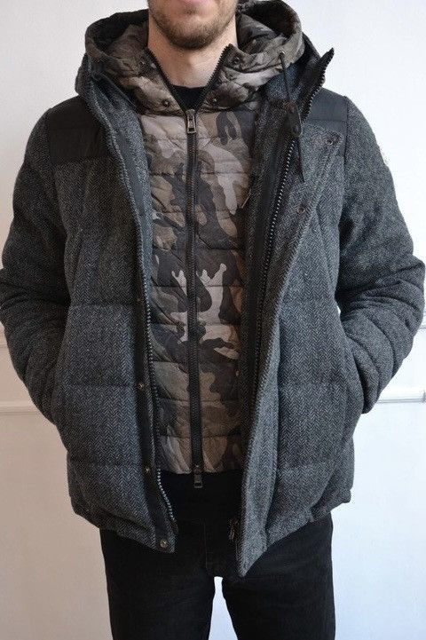 Moncler Guyenne Herringbone Wool Jacket