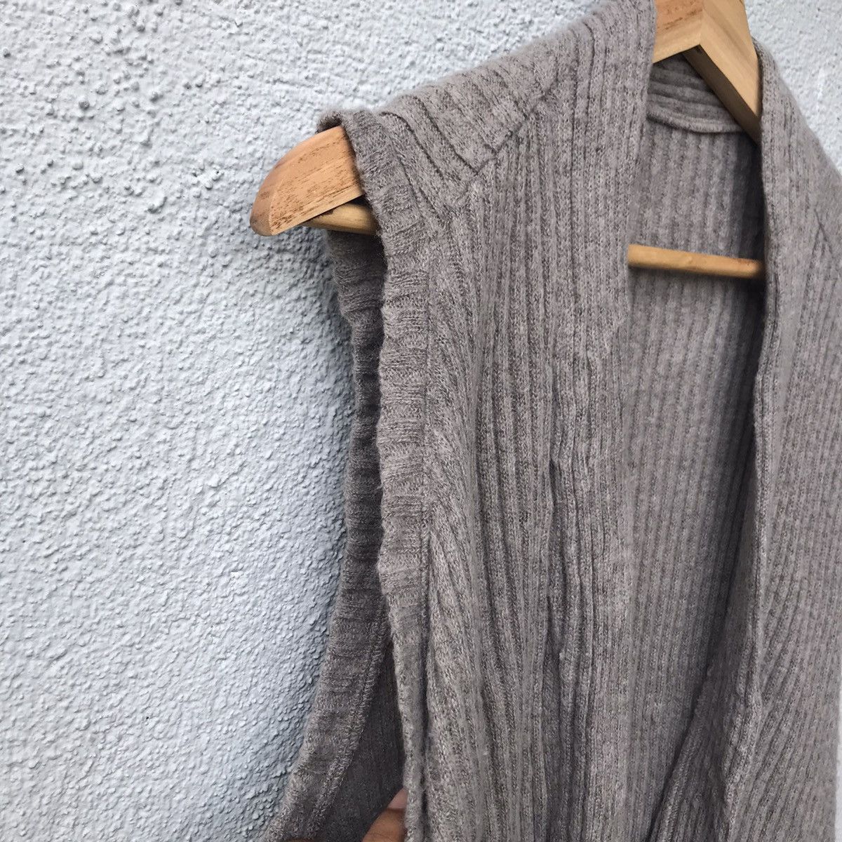Aran Isles Knitwear × Homespun Knitwear × Vintage Vintage Art Themes Sleeveless Waterfall Knit Cardigan Size US S / EU 44-46 / 1 - 4 Thumbnail