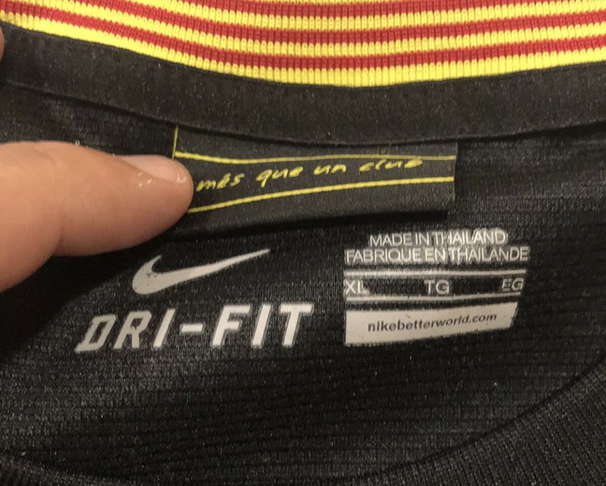 Nike Nike Barcelona FC Soccer Jersey Youth XL - Mens Small Black Size US S / EU 44-46 / 1 - 3 Thumbnail