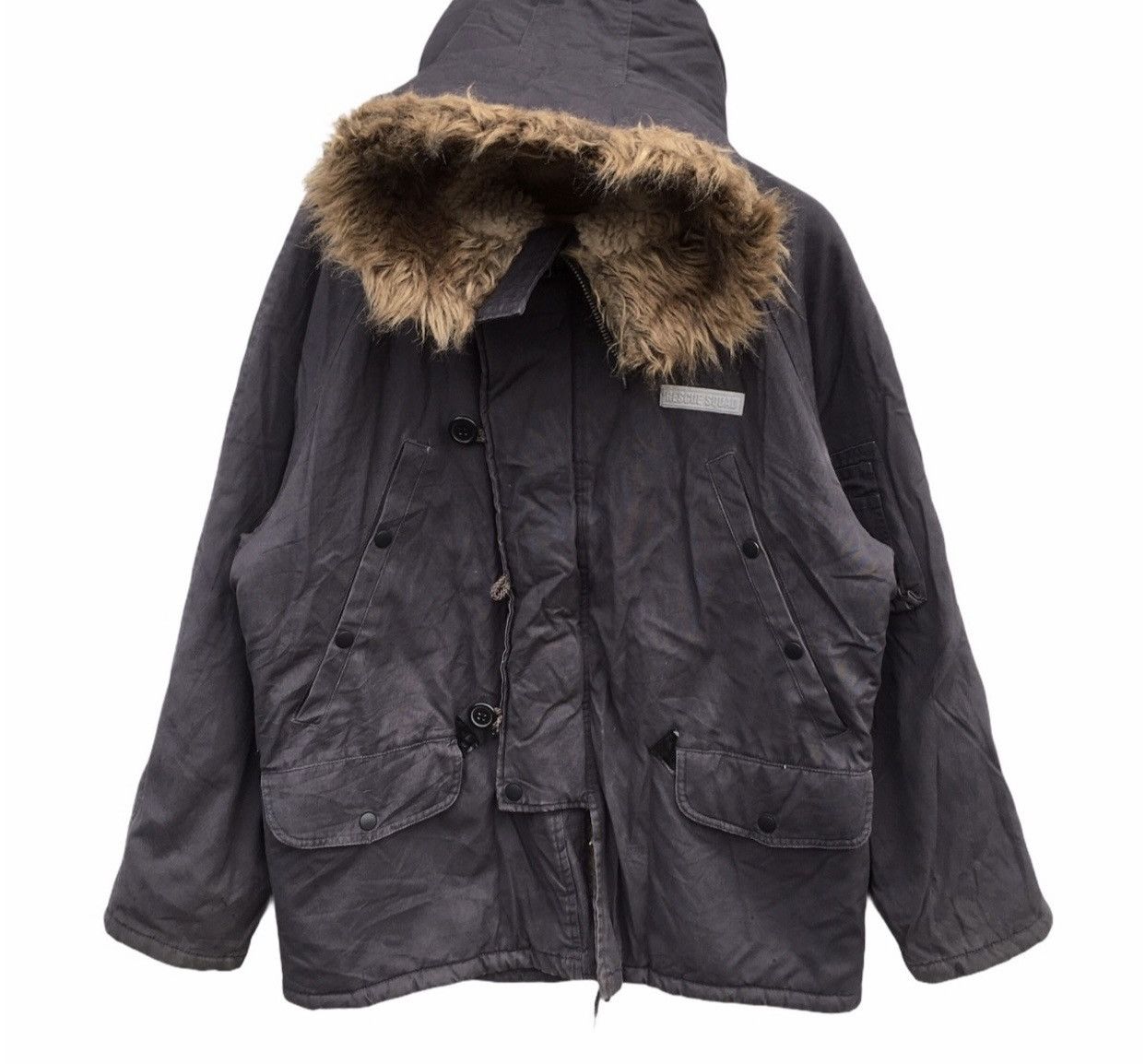 Japanese Brand × Vintage Vtg FDNY Wide Pocket Military Parka Jacket Fur Hooded Size US M / EU 48-50 / 2 - 8 Thumbnail
