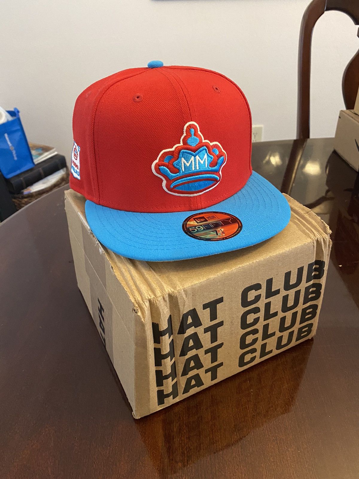 New Era Miami Marlins City Connect Patch Hat Club Exclusive 59Fifty Fitted  Hat Red/Neon Blue - Novelship