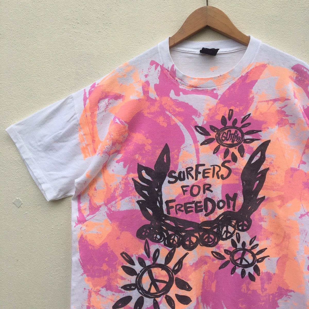 Gotcha × Vintage RARE‼️Vintage GOTCHA SURFERS FOR FREEDOM FULLPRINT T-shirt Size US XL / EU 56 / 4 - 4 Thumbnail