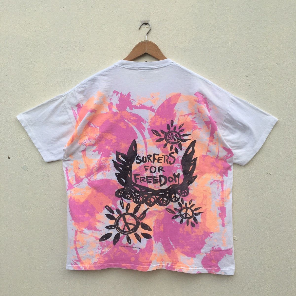 Gotcha × Vintage RARE‼️Vintage GOTCHA SURFERS FOR FREEDOM FULLPRINT T-shirt Size US XL / EU 56 / 4 - 7 Thumbnail