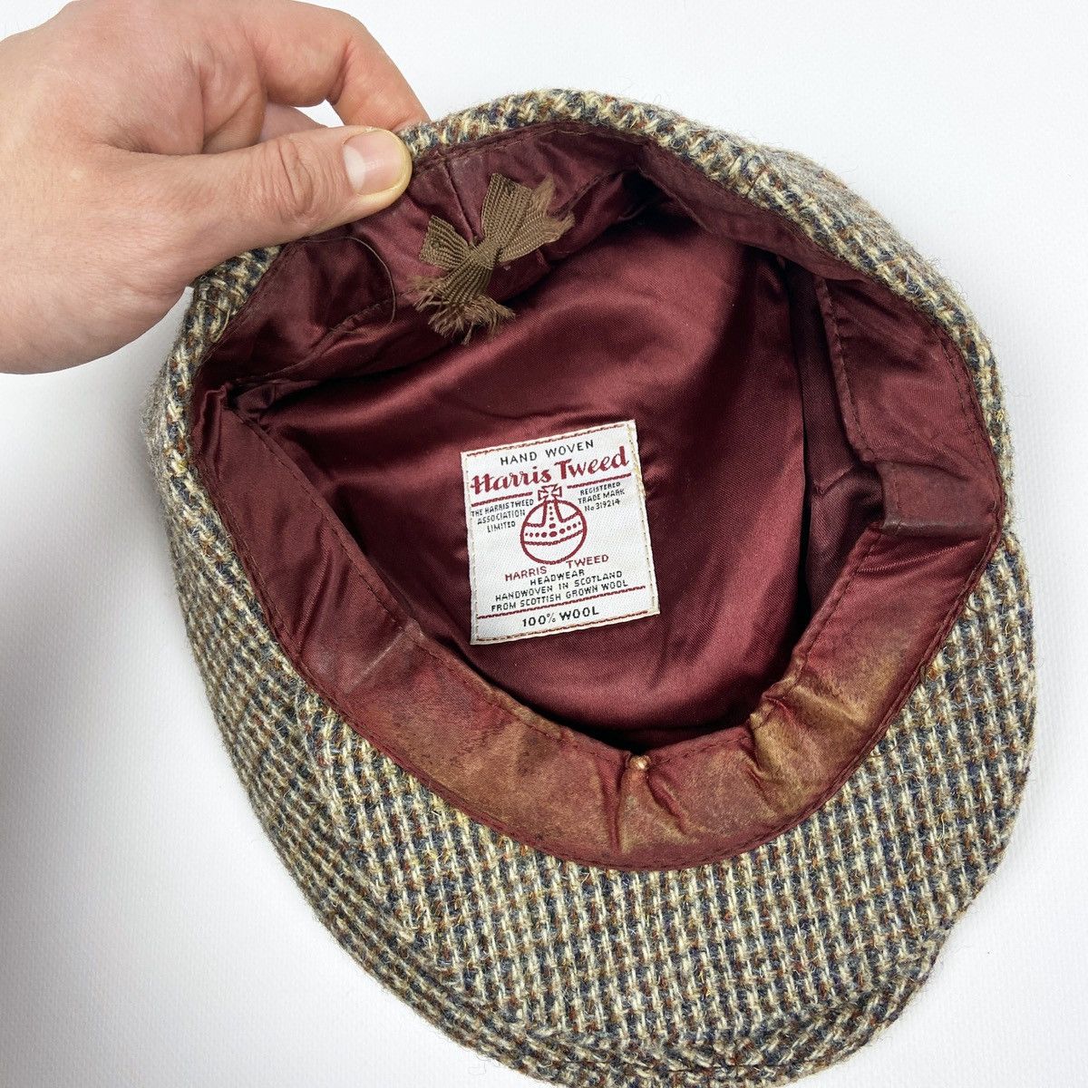 Harris Tweed Vintage 90s Harris Tweed Wool Hat Hand woven Scotland wool Size ONE SIZE - 5 Thumbnail