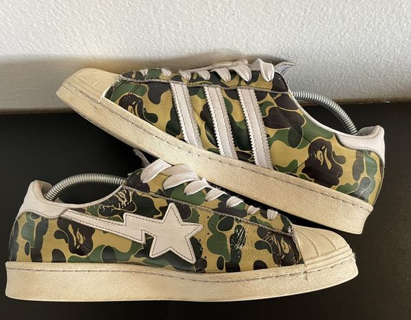 Adidas adidas Superstar Bape ABC Camo Green | Grailed
