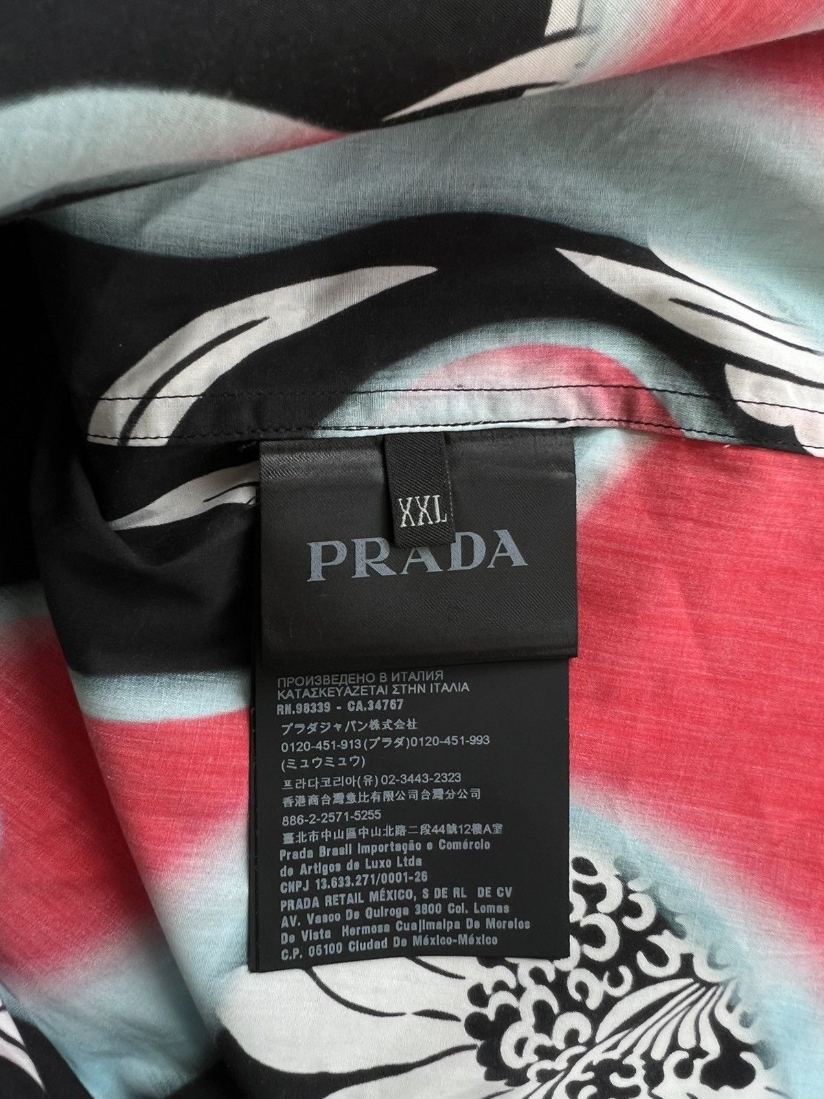 Prada Prada Cotton Flame Print Shirt Size US XXL / EU 58 / 5 - 5 Thumbnail