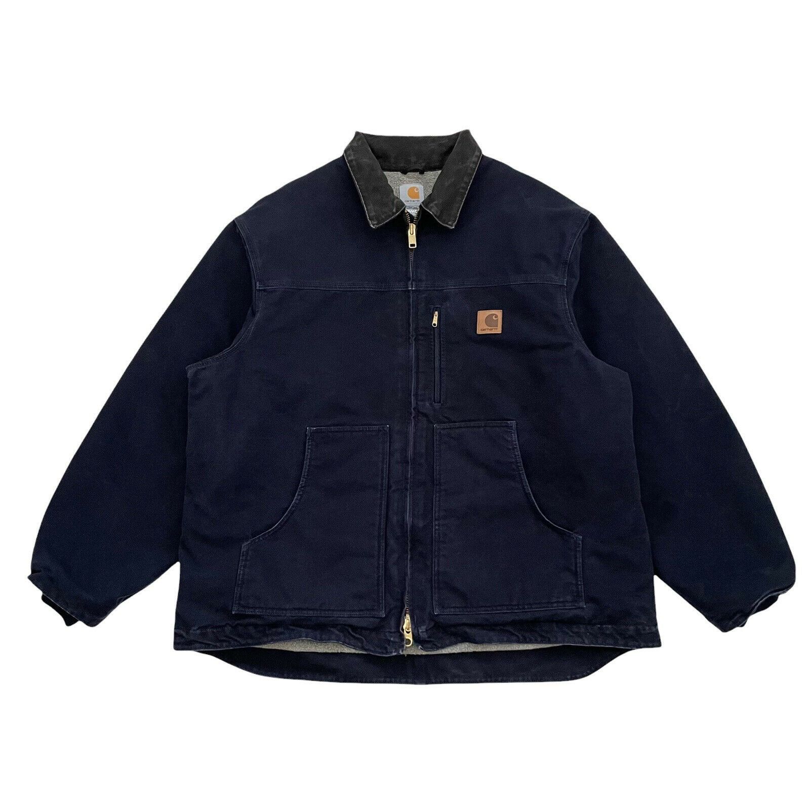 Carhartt Carhartt - C61 MDT - Navy Blue Sherpa Lined Work Jacket XXL ...