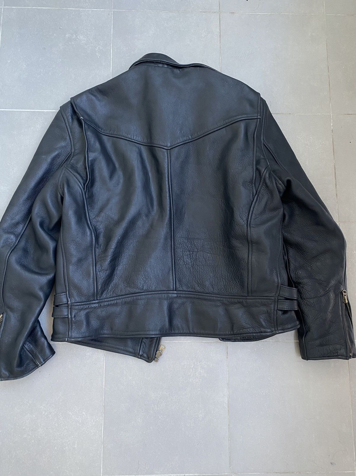 Genuine Leather × Vintage Vintage 90s Leather Biker Jacket Size US M / EU 48-50 / 2 - 4 Thumbnail