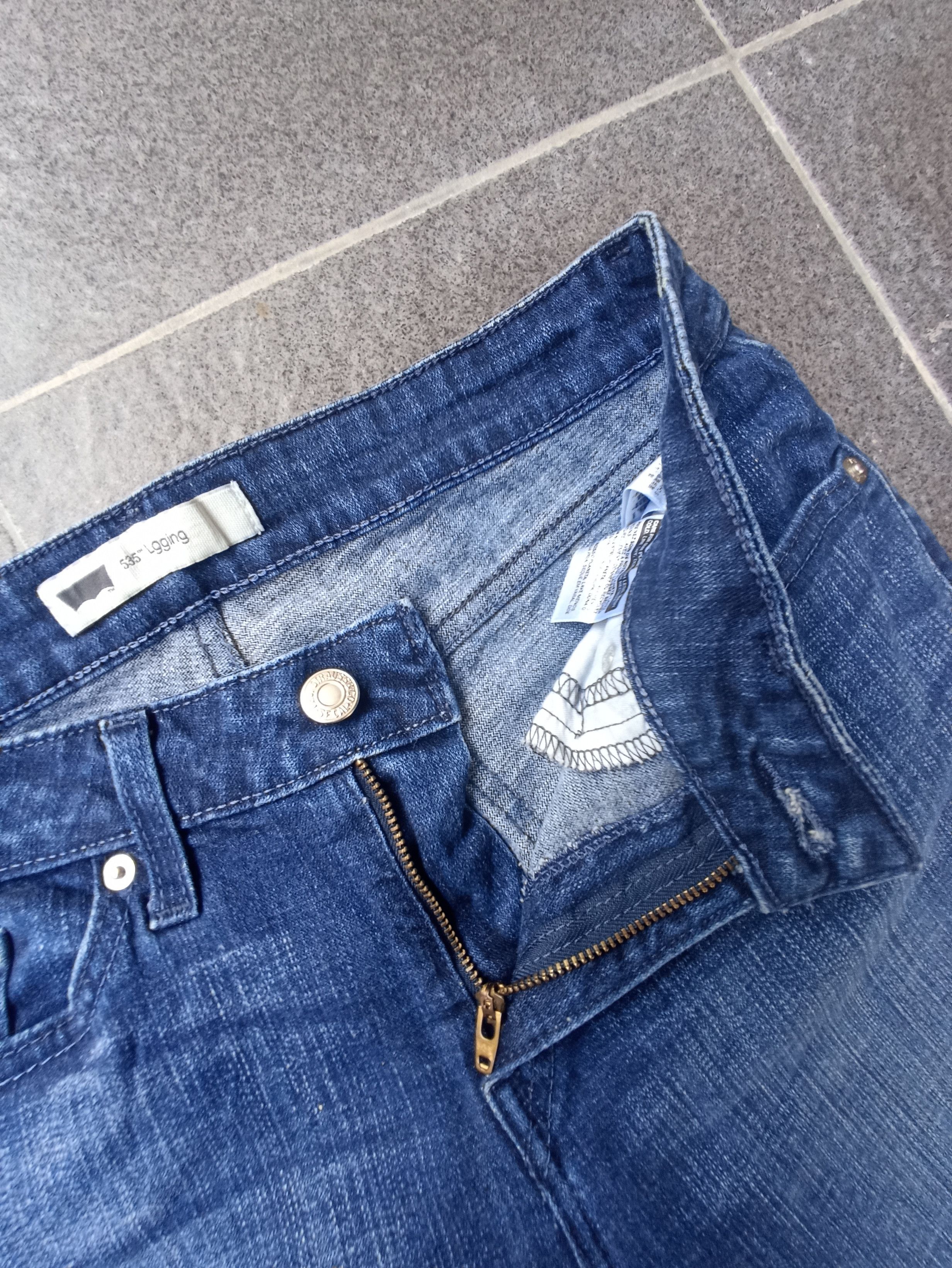 Jean × Levi's × Vintage Vintage Levis 535 Blue Wash Skinny Jeans - J233 Size 28" / US 6 / IT 42 - 3 Thumbnail