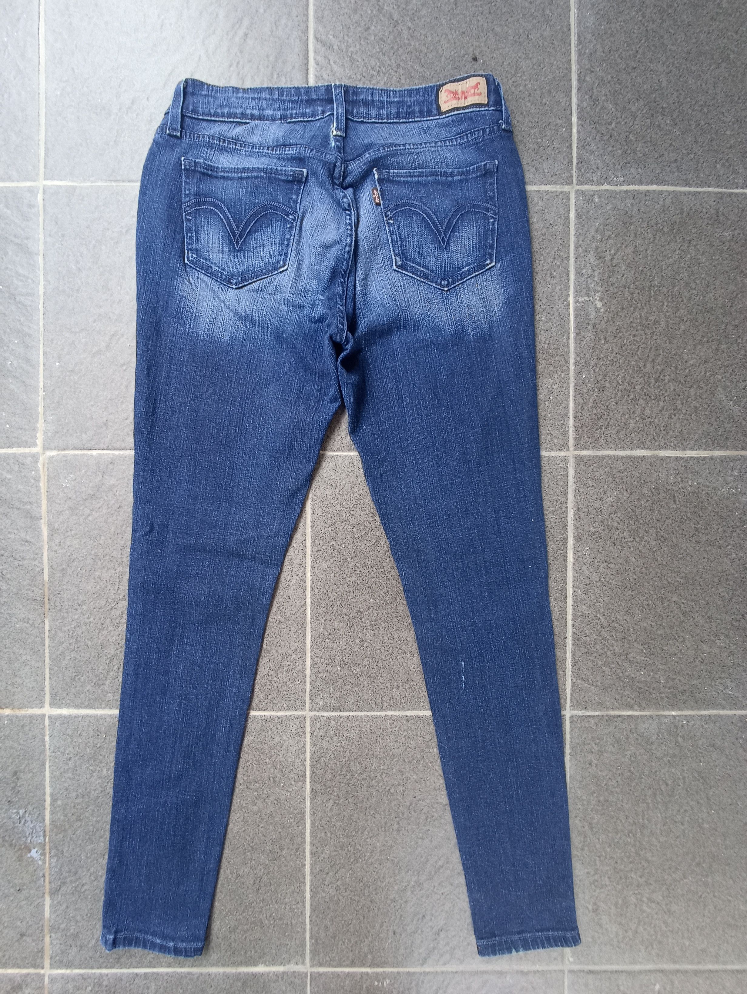 Jean × Levi's × Vintage Vintage Levis 535 Blue Wash Skinny Jeans - J233 Size 28" / US 6 / IT 42 - 2 Thumbnail