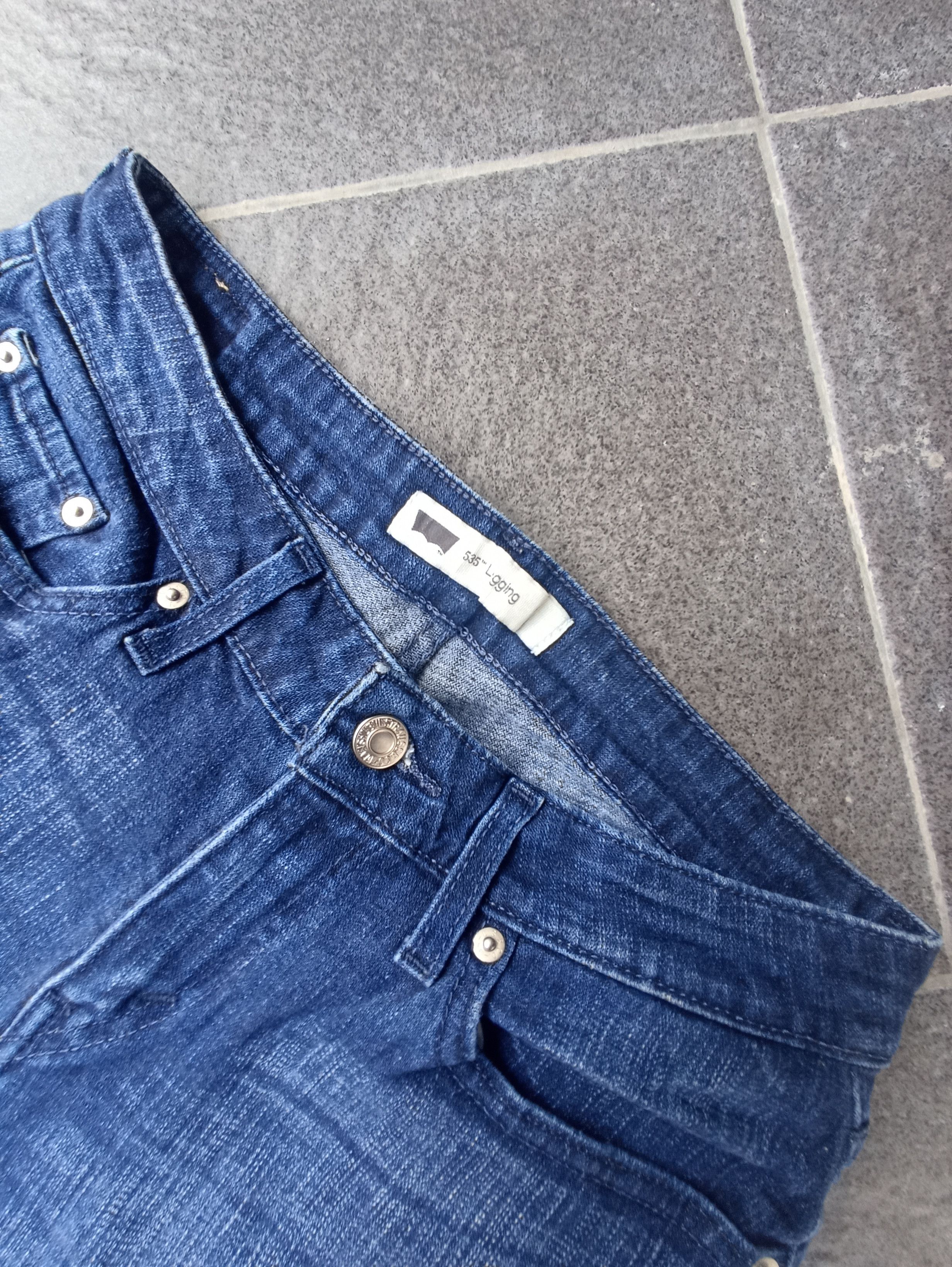 Jean × Levi's × Vintage Vintage Levis 535 Blue Wash Skinny Jeans - J233 Size 28" / US 6 / IT 42 - 8 Thumbnail