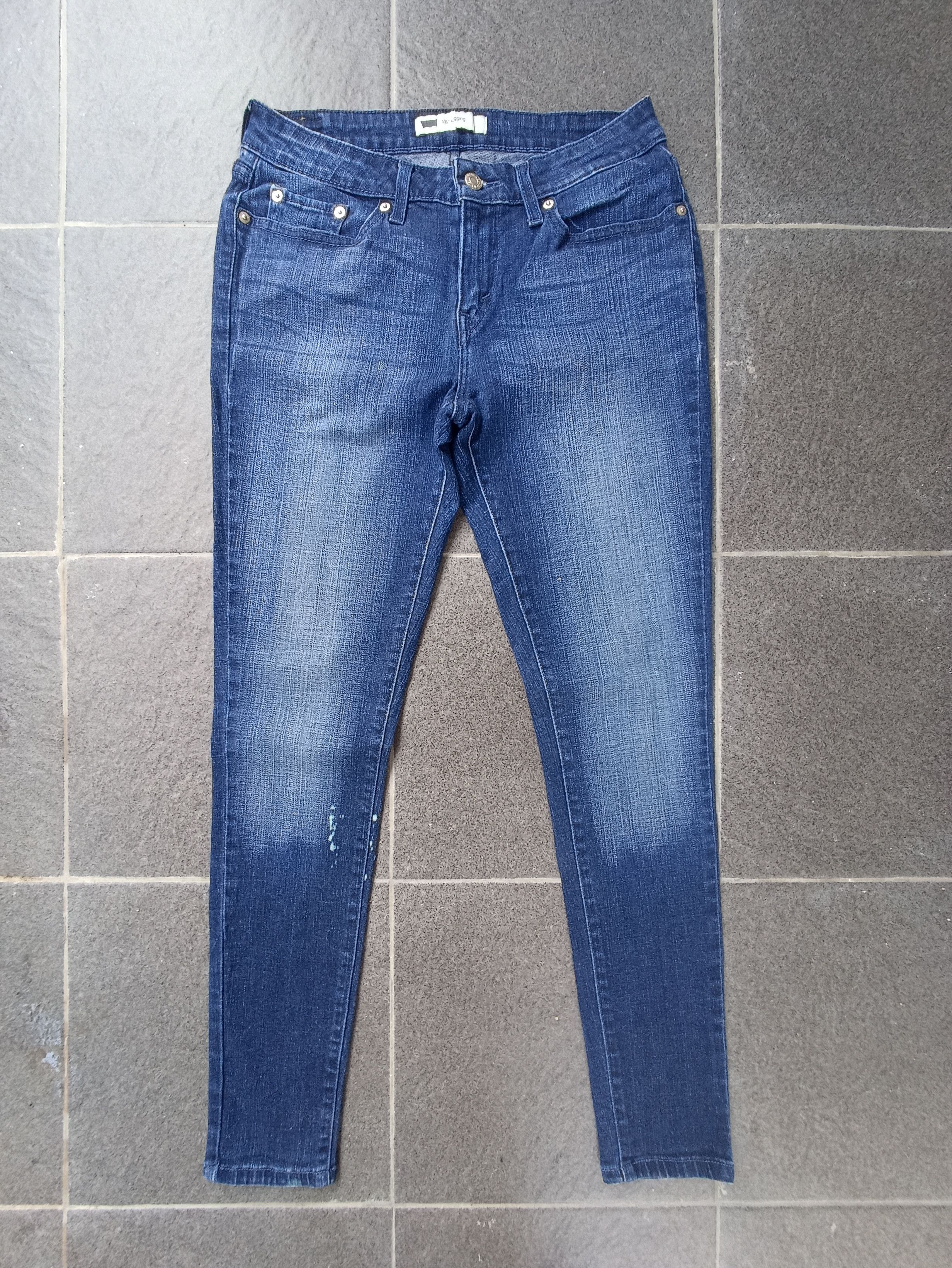 Jean × Levi's × Vintage Vintage Levis 535 Blue Wash Skinny Jeans - J233 Size 28" / US 6 / IT 42 - 1 Thumbnail
