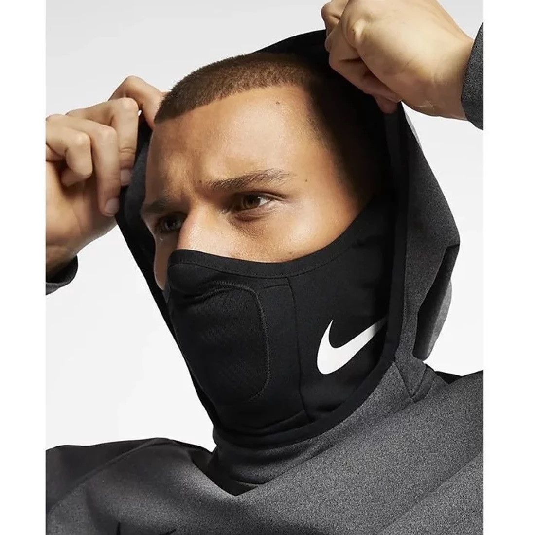 Nike NIKE Swoosh Tech Face Mask Snood Black New Grailed