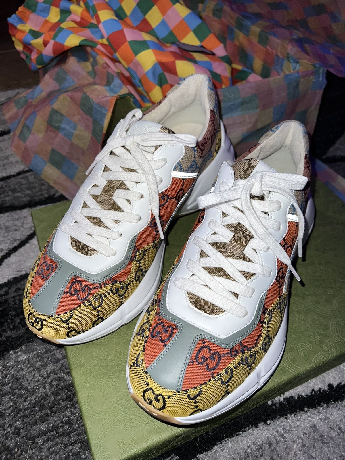 スニーカー GUCCI SNEAKER (798562AADUT 9567) Gucci Gucci Man Sneakers 798562AADUT 9567 Size UK 9.5 | Grailed