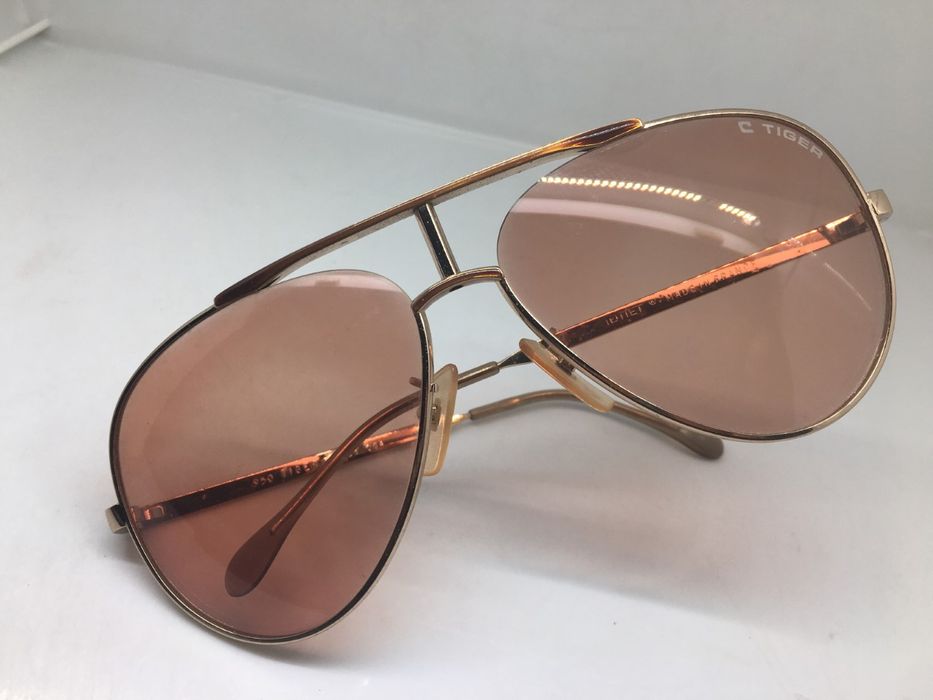 Vintage 83 MOD COTTET TIGER MADE IN FRANCE AVIATOR PIMP SUNGLASSES ...