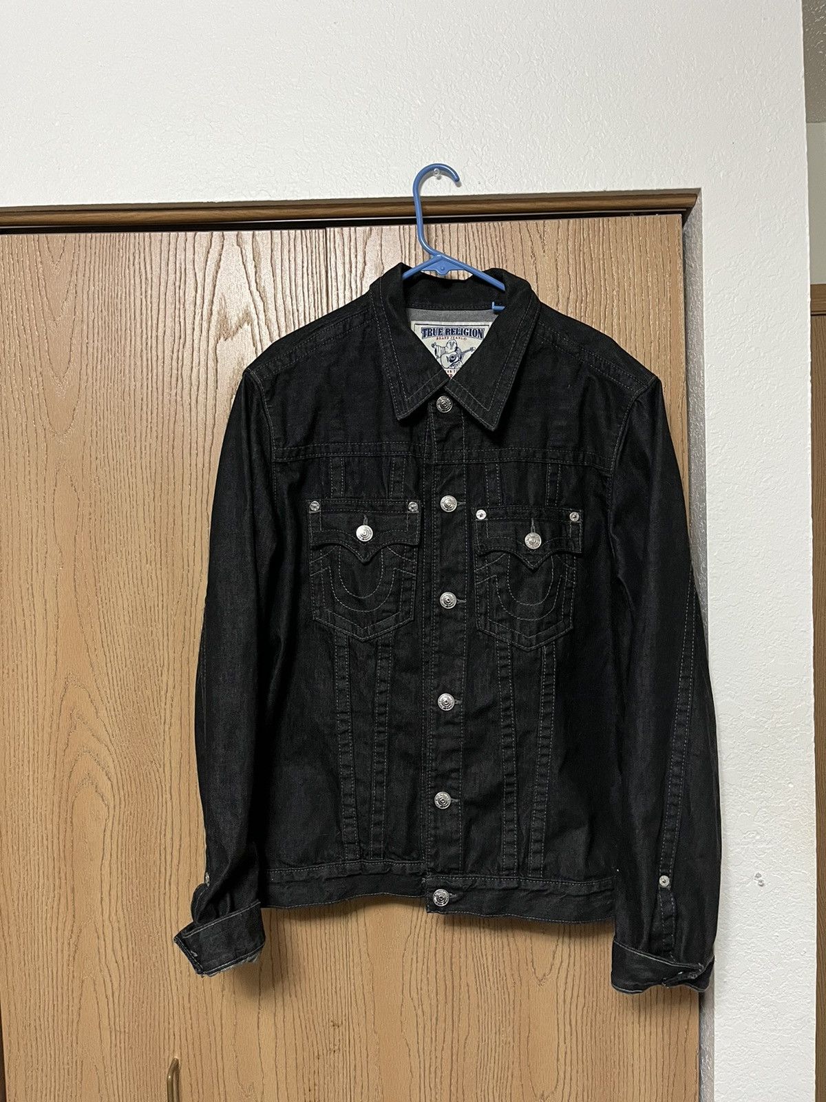 True Religion Rare True Religion Black Denim Jacket Grailed 