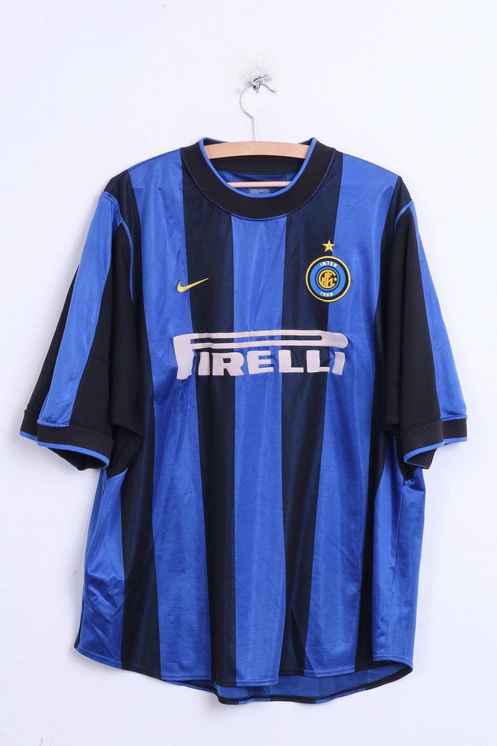 Nike Inter 1908 Nike Mens 2XL Shirt Navy Black Striped