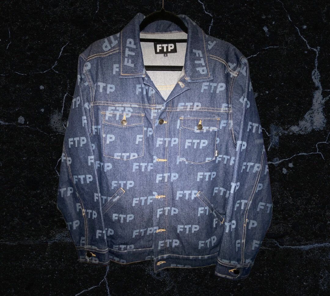 Fuck The Population All Over FTP Denim Jacket (Indigo) Size US M / EU 48-50 / 2 - 1 Thumbnail