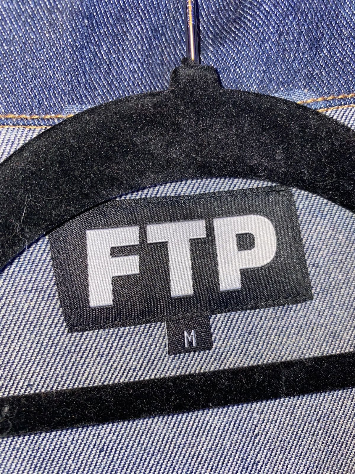 Fuck The Population All Over FTP Denim Jacket (Indigo) Size US M / EU 48-50 / 2 - 3 Thumbnail