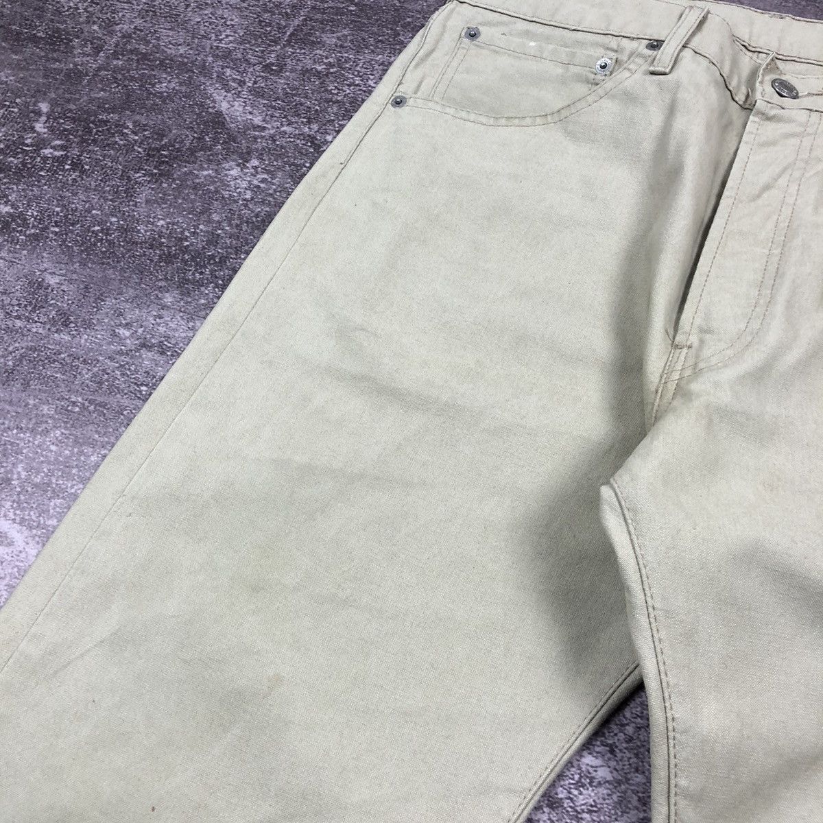 Levi's Vintage Levi’s 551 Beige Jeans 34x32 Size US 34 / EU 50 - 9 Thumbnail