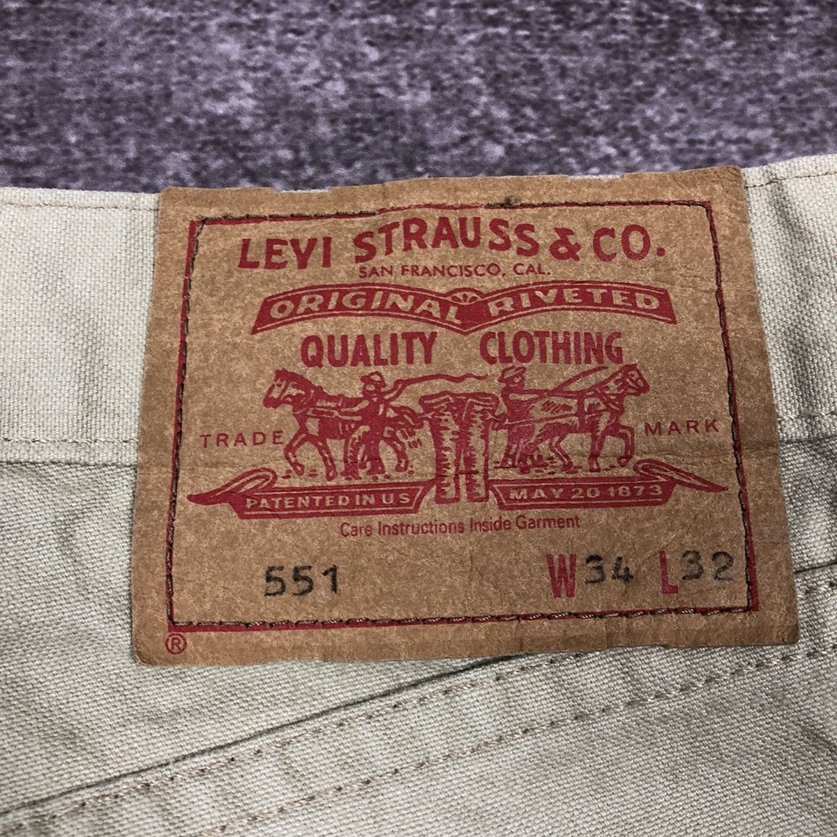 Levi's Vintage Levi’s 551 Beige Jeans 34x32 Size US 34 / EU 50 - 15 Thumbnail