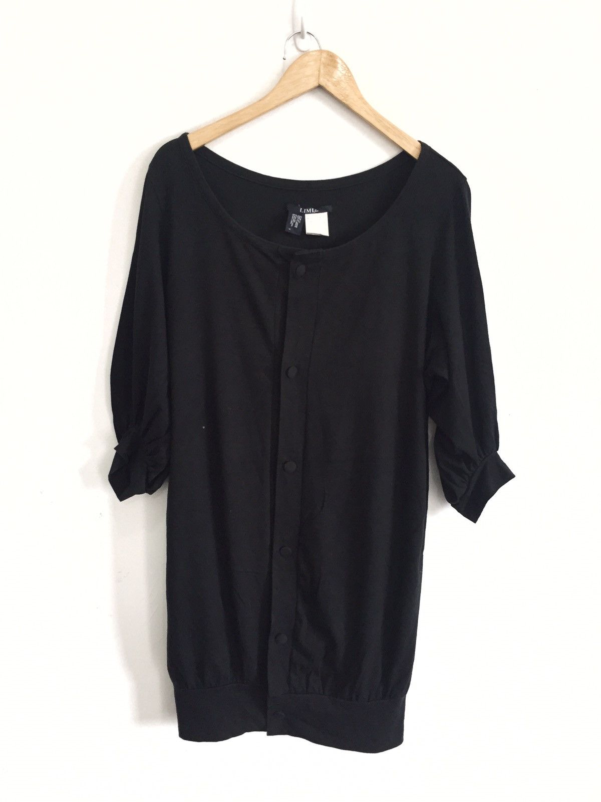 Limi Feu 1990s Limi Feu Black Minimalist Jacket Dress Size US L / EU 52-54 / 3 - 1 Thumbnail