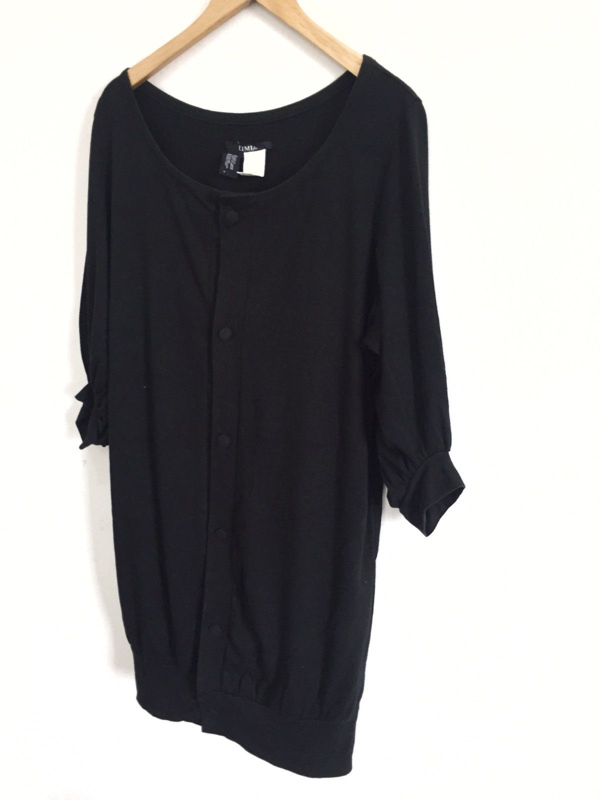 Limi Feu 1990s Limi Feu Black Minimalist Jacket Dress Size US L / EU 52-54 / 3 - 3 Thumbnail