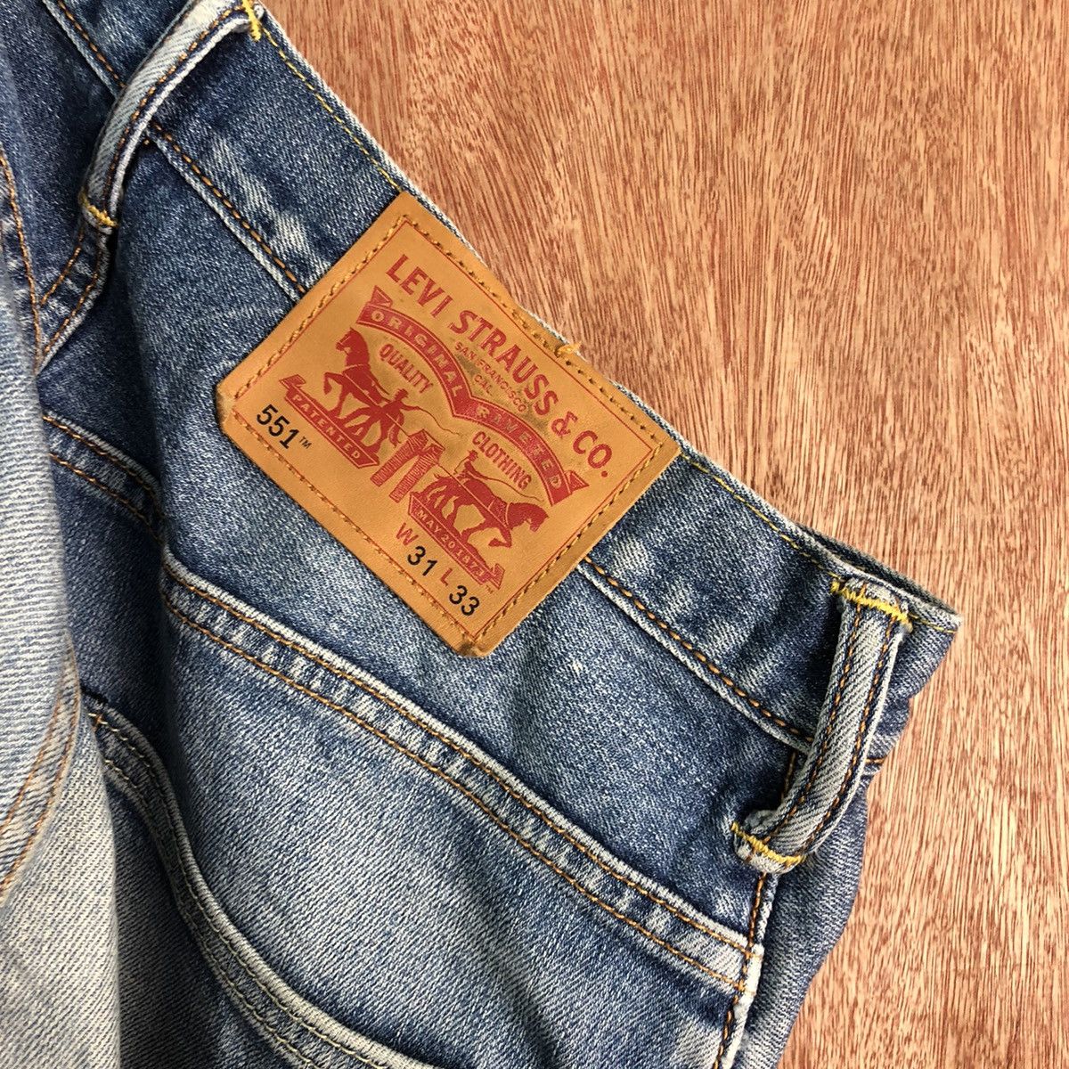 Levi's DLL 551 Levi's Vintage Blue distressed Denim Jeans #c189 Size US 30 / EU 46 - 12 Thumbnail