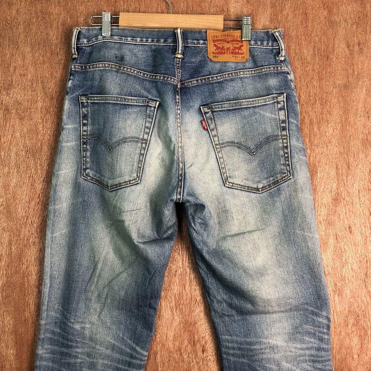 Levi's DLL 551 Levi's Vintage Blue distressed Denim Jeans #c189 Size US 30 / EU 46 - 9 Thumbnail