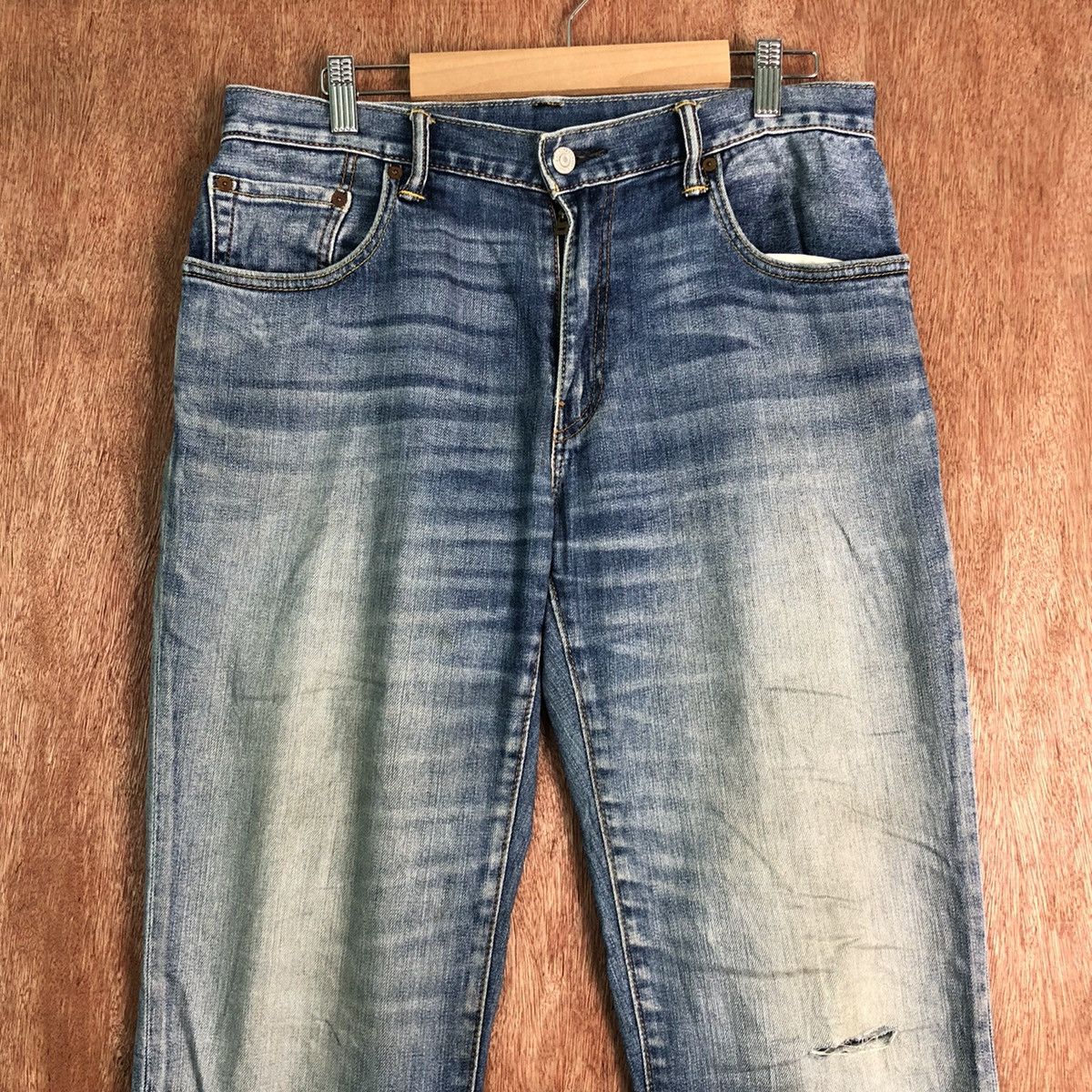 Levi's DLL 551 Levi's Vintage Blue distressed Denim Jeans #c189 Size US 30 / EU 46 - 2 Thumbnail
