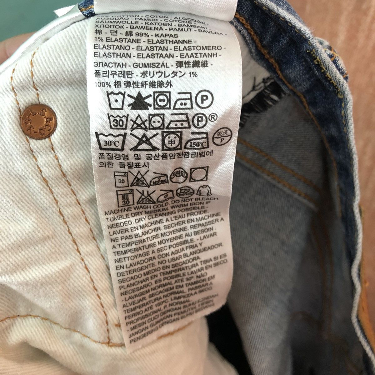 Levi's DLL 551 Levi's Vintage Blue distressed Denim Jeans #c189 Size US 30 / EU 46 - 15 Thumbnail