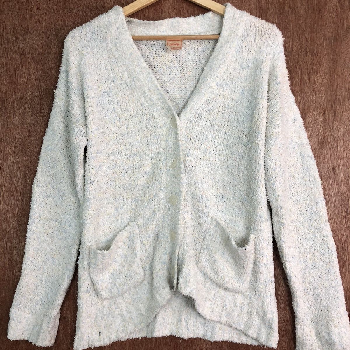 Homespun Knitwear Love City White Mohair Shag Shaggy Knitwear #c412 Size US M / EU 48-50 / 2 - 8 Thumbnail