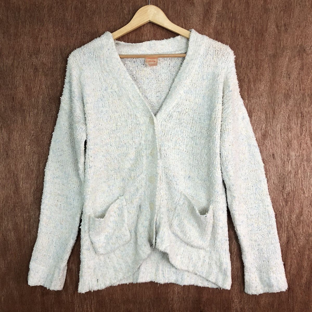 Homespun Knitwear Love City White Mohair Shag Shaggy Knitwear #c412 Size US M / EU 48-50 / 2 - 3 Thumbnail