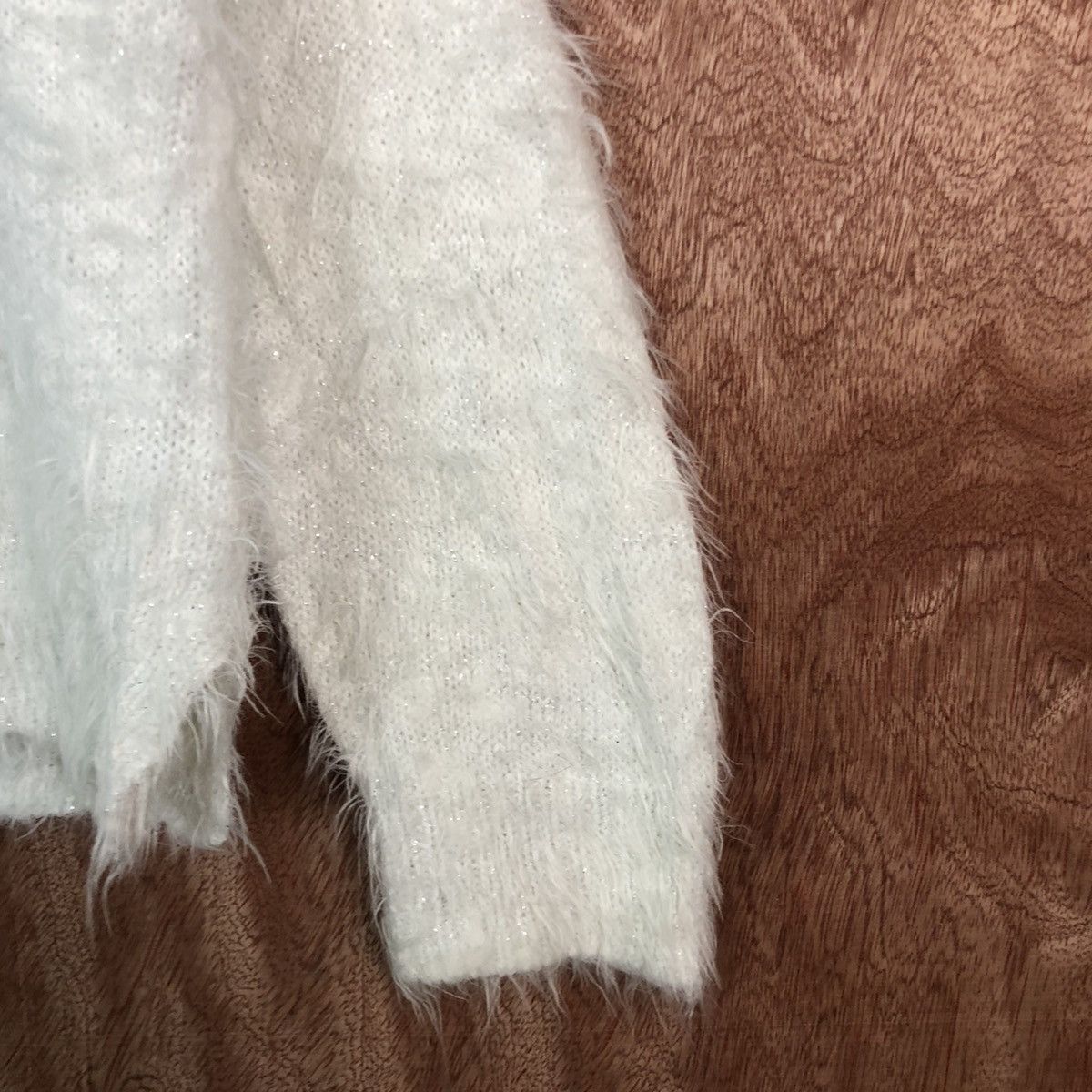 Homespun Knitwear × Japanese Brand Japan Brand White streetwear Mohair Knitwear #c413 Size US L / EU 52-54 / 3 - 4 Thumbnail
