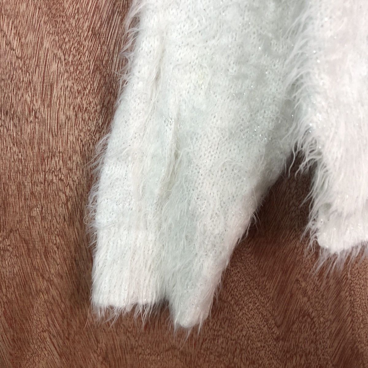 Homespun Knitwear × Japanese Brand Japan Brand White streetwear Mohair Knitwear #c413 Size US L / EU 52-54 / 3 - 6 Thumbnail