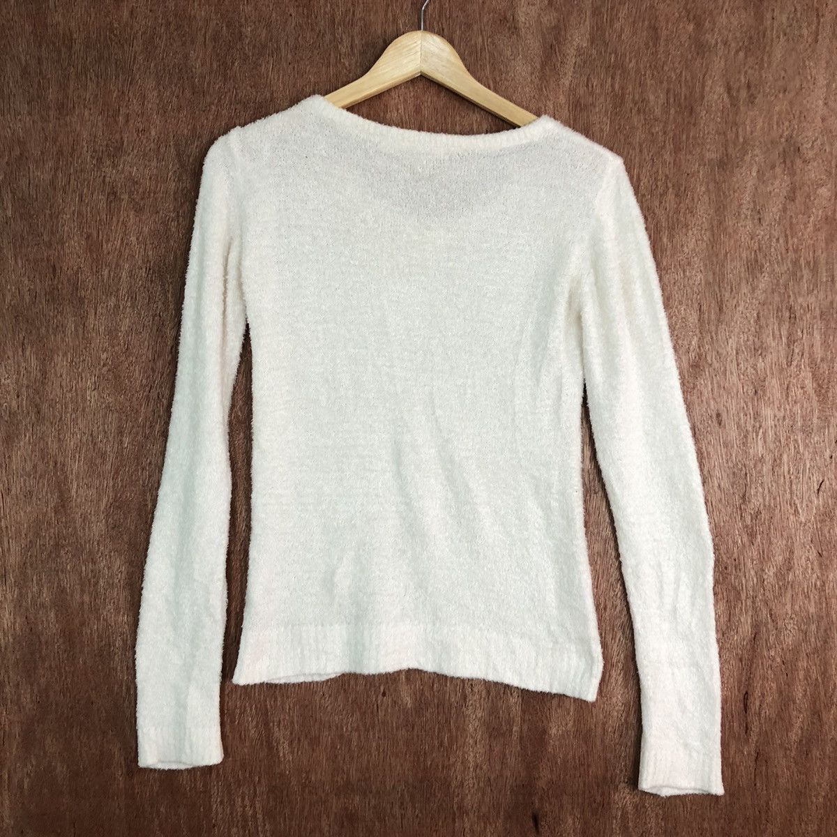 Japanese Brand DLL The Emporium Ehite Mohair Shag Shaggy Knitwear #c416 Size US S / EU 44-46 / 1 - 9 Thumbnail