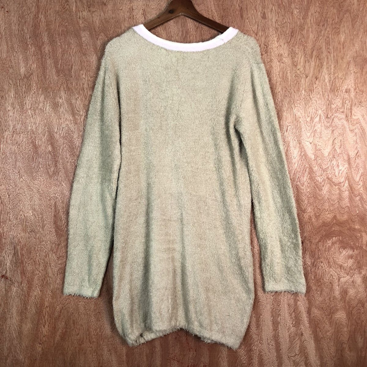 Japanese Brand Sleepy Bean japan mohair knitwear Brown Cardigan #c409 Size US L / EU 52-54 / 3 - 9 Thumbnail