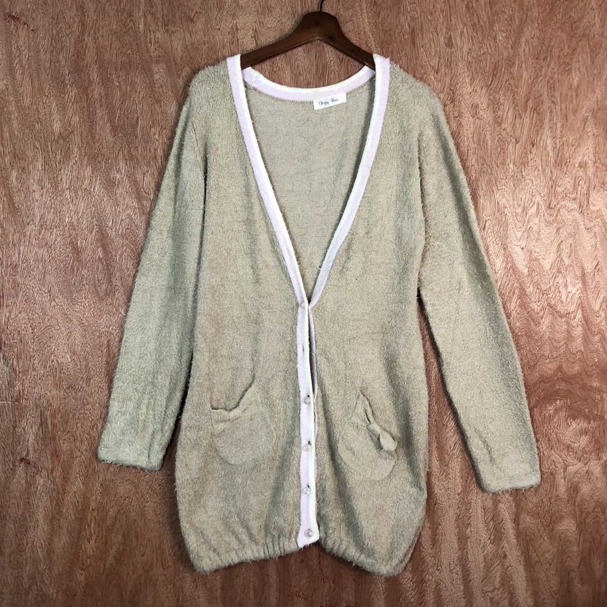 Japanese Brand Sleepy Bean japan mohair knitwear Brown Cardigan #c409 Size US L / EU 52-54 / 3 - 1 Thumbnail