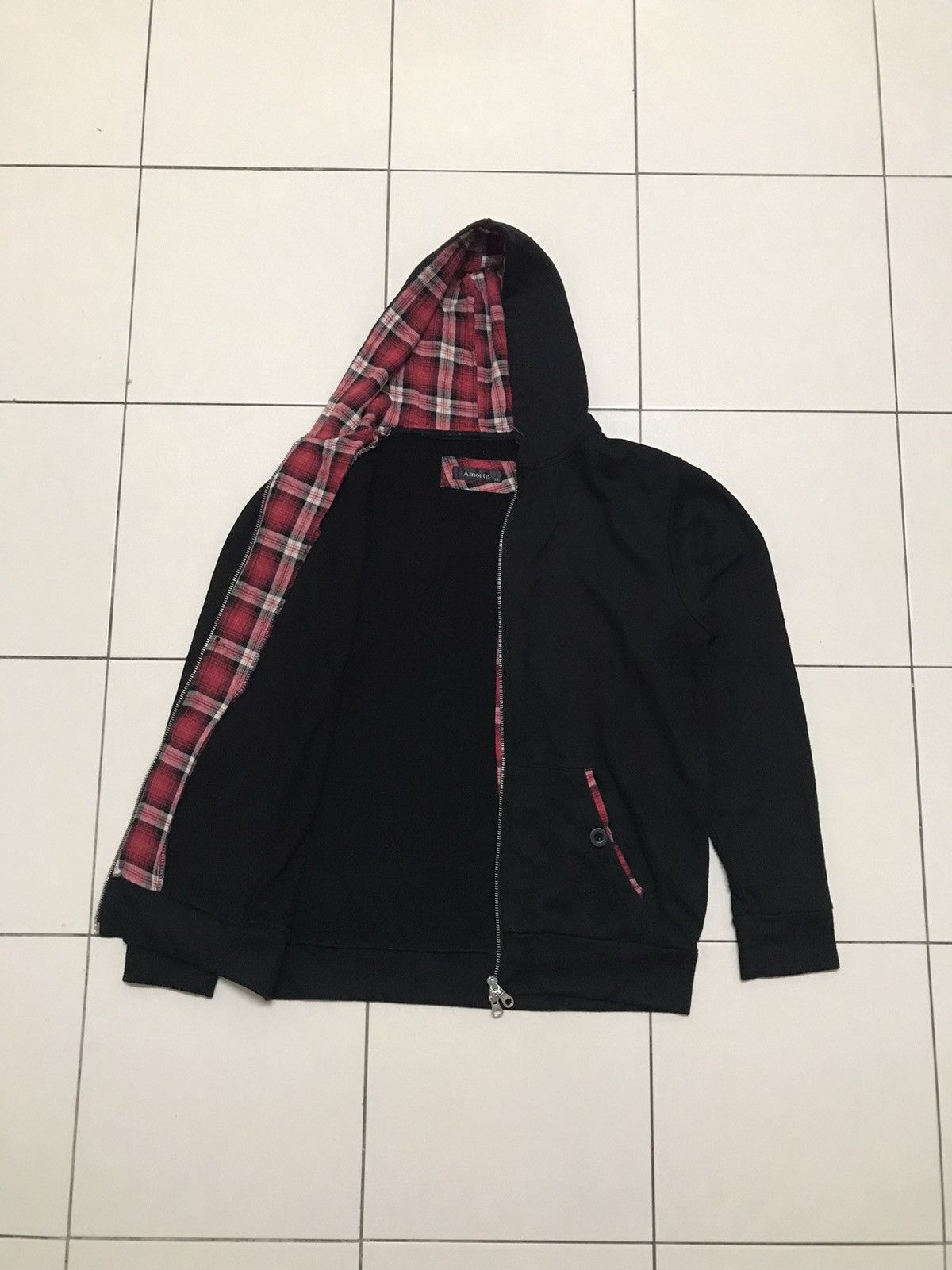 Japanese Brand Vintage Japanese Brand Amorte Black Hoodie Size US M / EU 48-50 / 2 - 2 Thumbnail