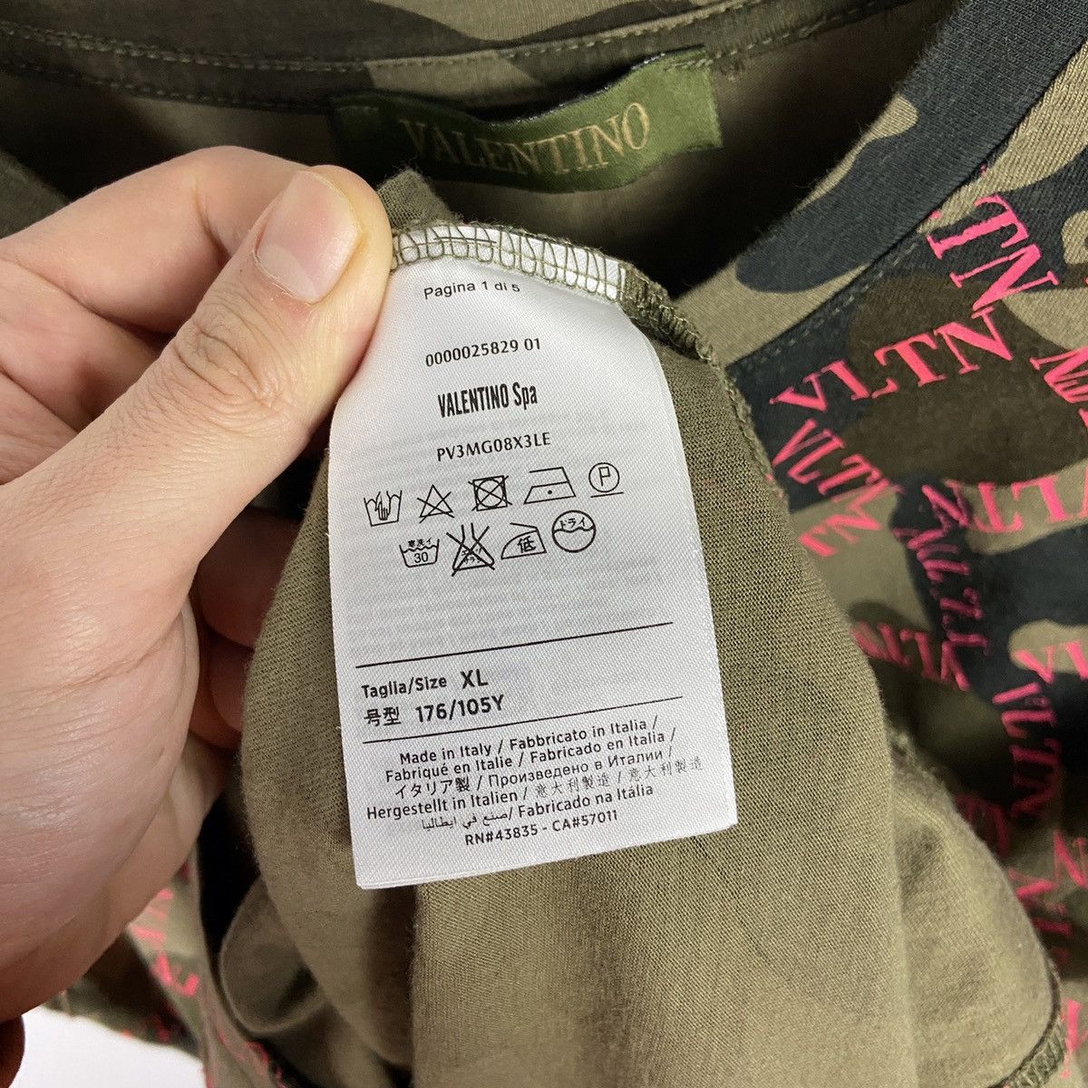 Valentino Vintage Valentino Monogram Camo Woman XL size tee Size US M / EU 48-50 / 2 - 6 Thumbnail