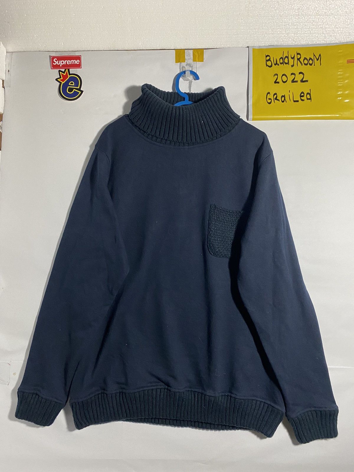 TK turtle neck pullover one pocket sweater
