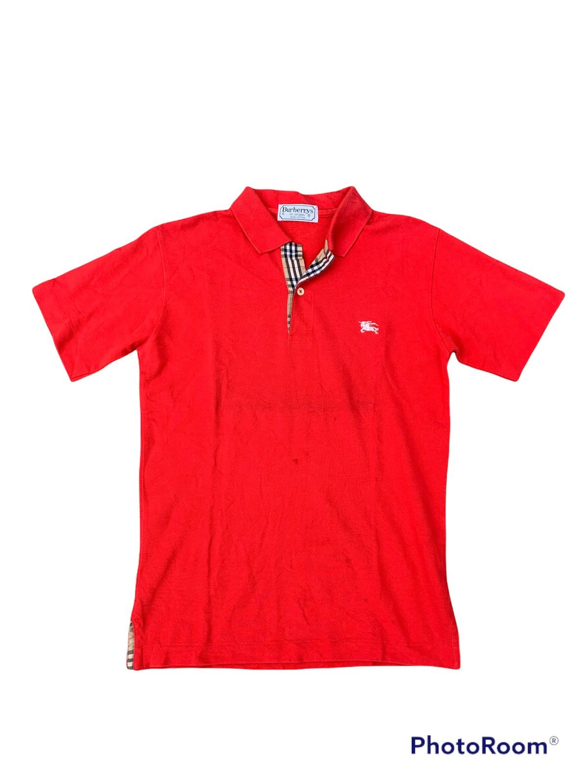 Vintage burberry london polo tee