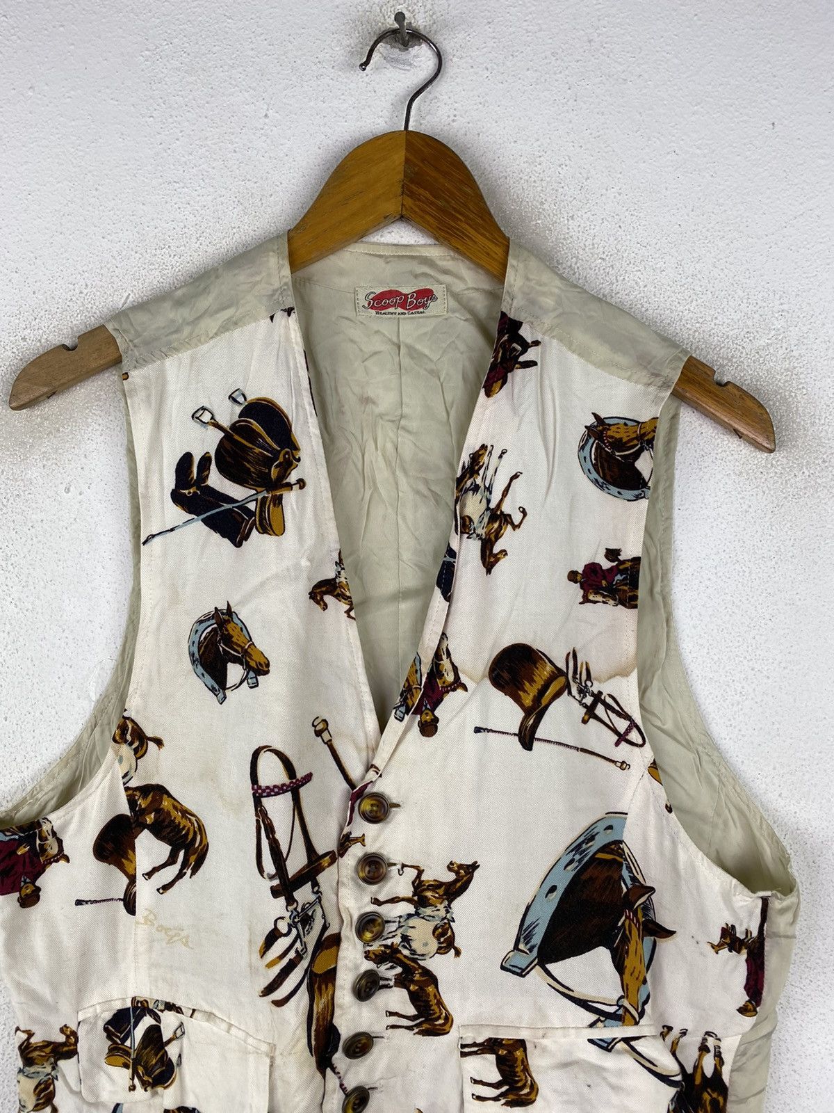 Vintage 🔥SALE🔥SCOOP BOY RAYON VEST COWBOY DESIGN Size US M / EU 48-50 / 2 - 5 Thumbnail
