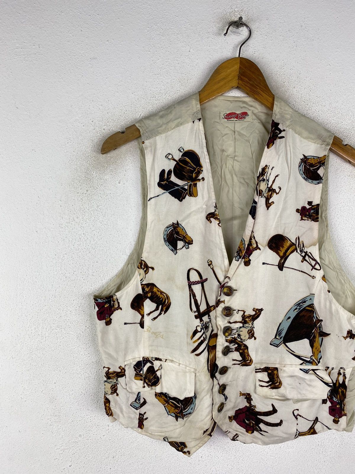 Vintage 🔥SALE🔥SCOOP BOY RAYON VEST COWBOY DESIGN Size US M / EU 48-50 / 2 - 4 Thumbnail