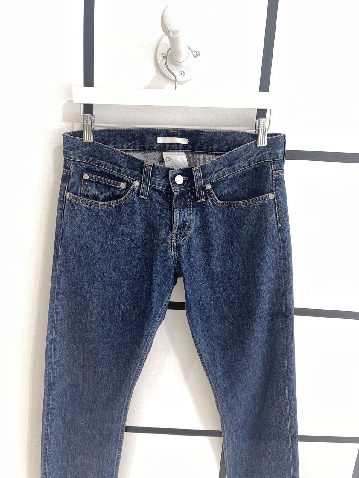 Helmut Lang Helmut Lang MASC LO DRAINPIPE JEANS IN MID STONE WASH Size US 30 / EU 46 - 3 Thumbnail