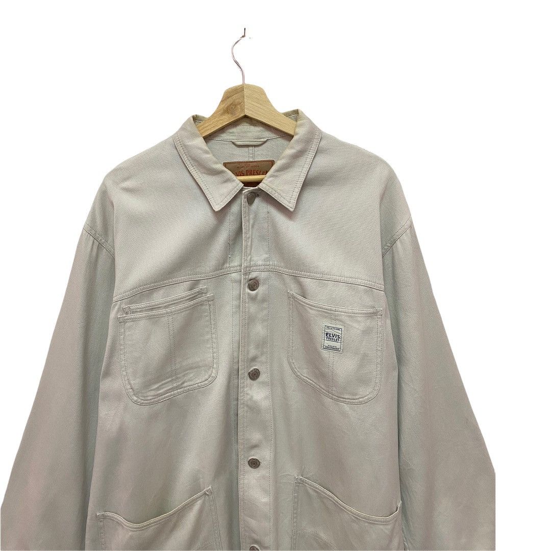 Japanese Brand 🔥VINTAGE ELVIS PRESLEY THE KING OF ROCK CHORE JACKET Size US M / EU 48-50 / 2 - 2 Thumbnail